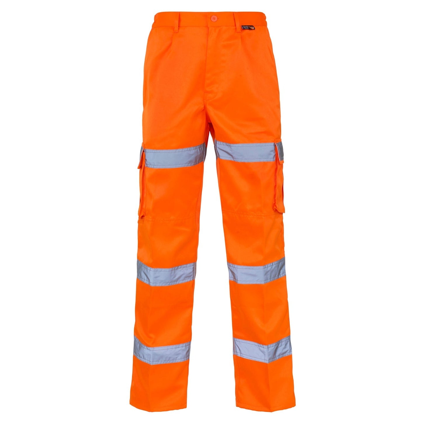Supertouch Hi Vis 3 Band Combat Trousers Long Durable Workwear with Pockets