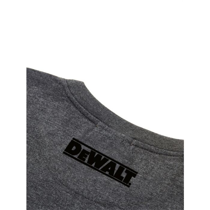 DeWalt Typhoon T-Shirt Charcoal Grey Ribbed Neck Tough Logo Size Options
