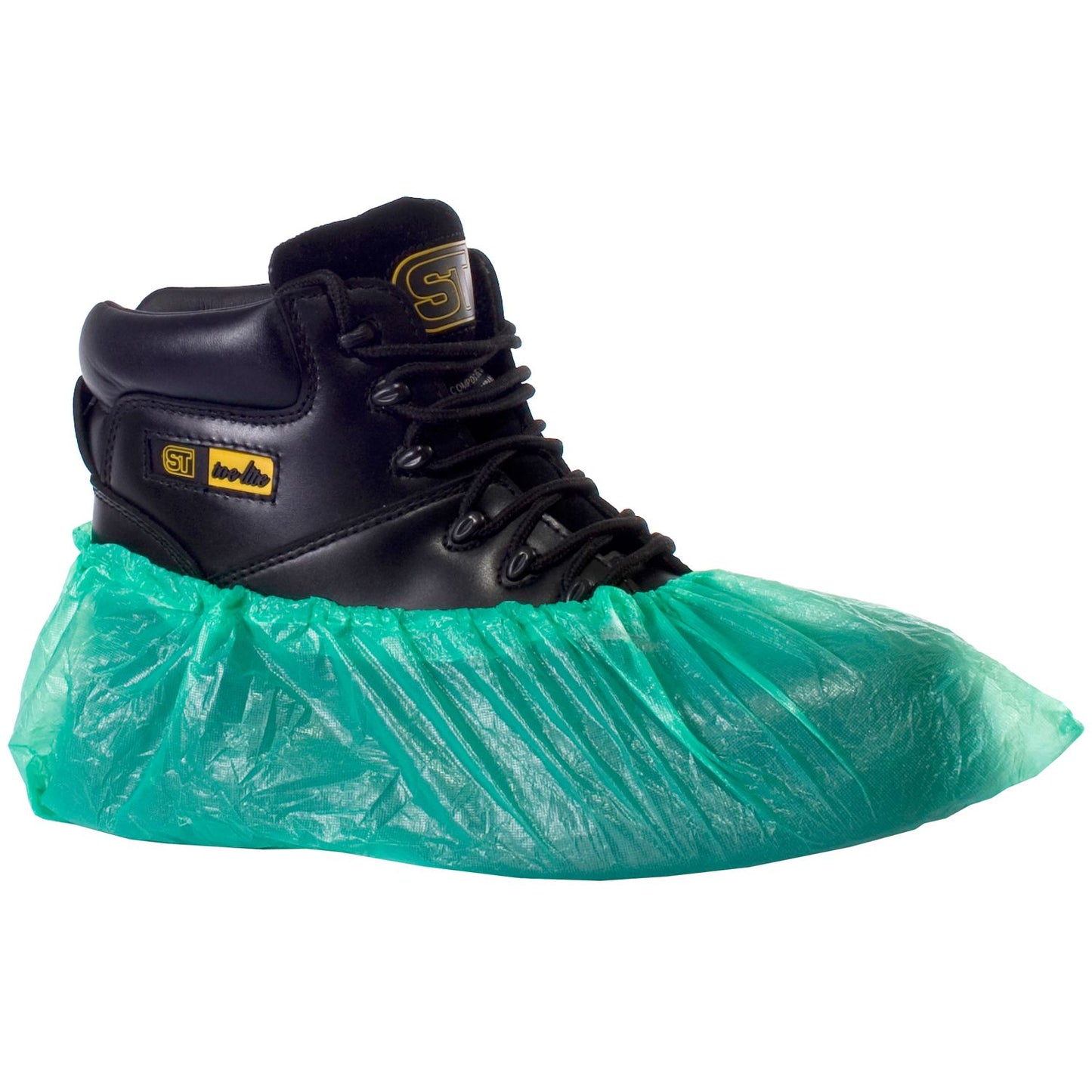 Supertouch CPE Disposable Overshoes 100 Pack Elasticated Ankle Strap Grip