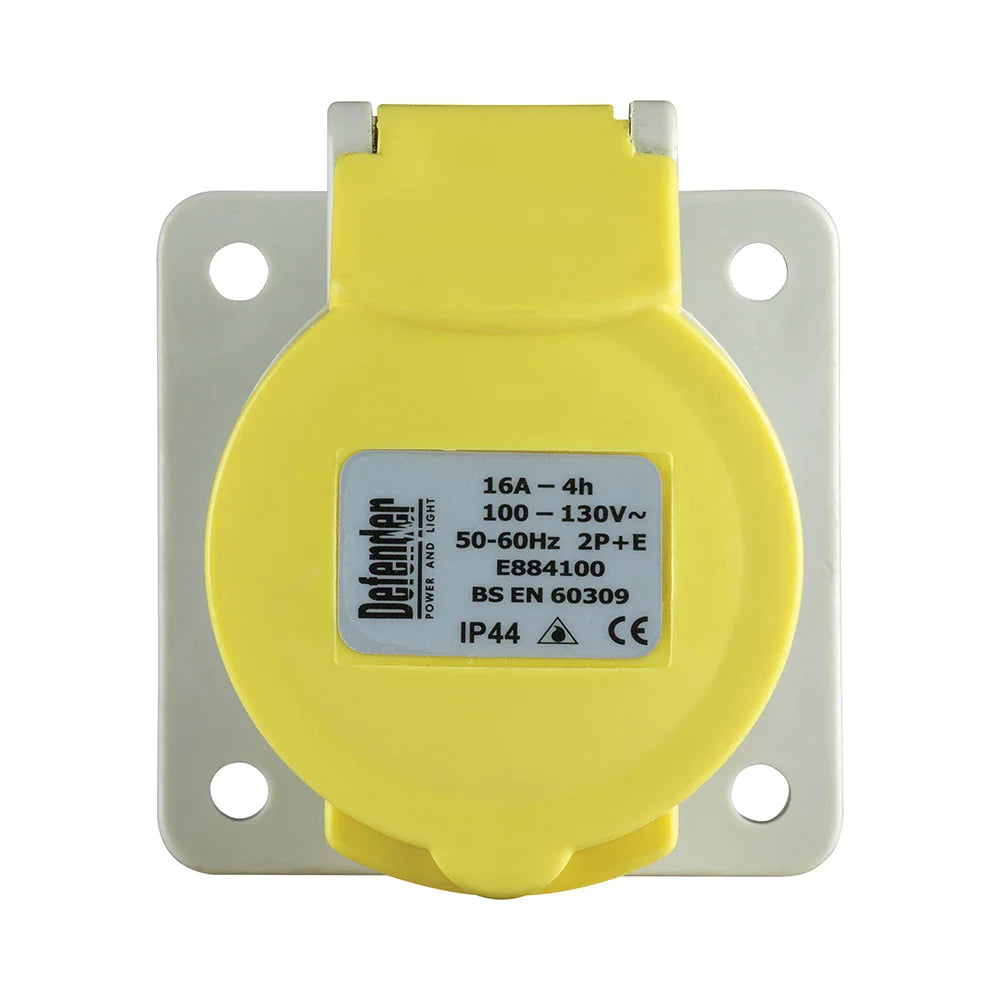 Defender 110V 32A Panel Socket Ergonomic Design IP44 Twist Lock Plug