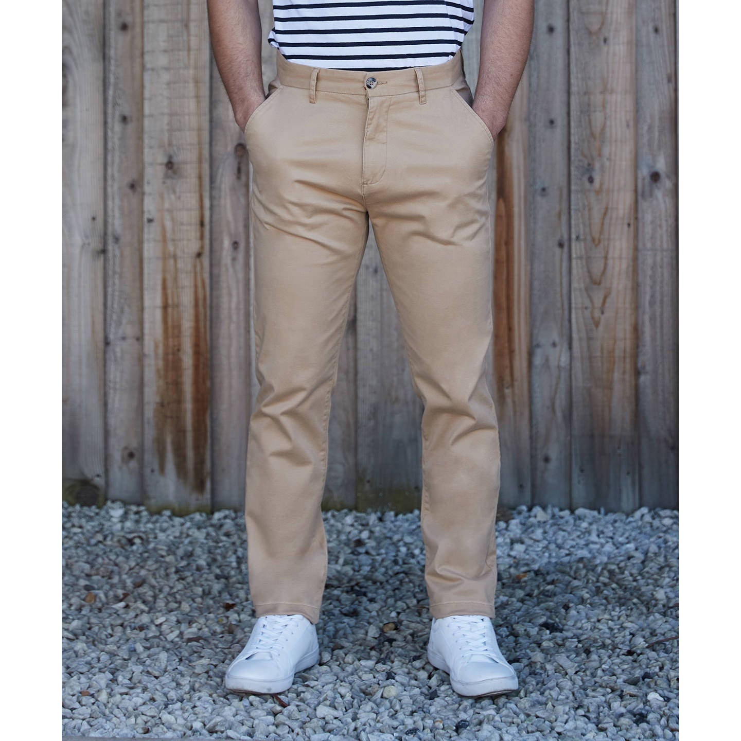 Front Row Stretch Chinos Flat Front Lightweight Cotton Rich Smart Trousers