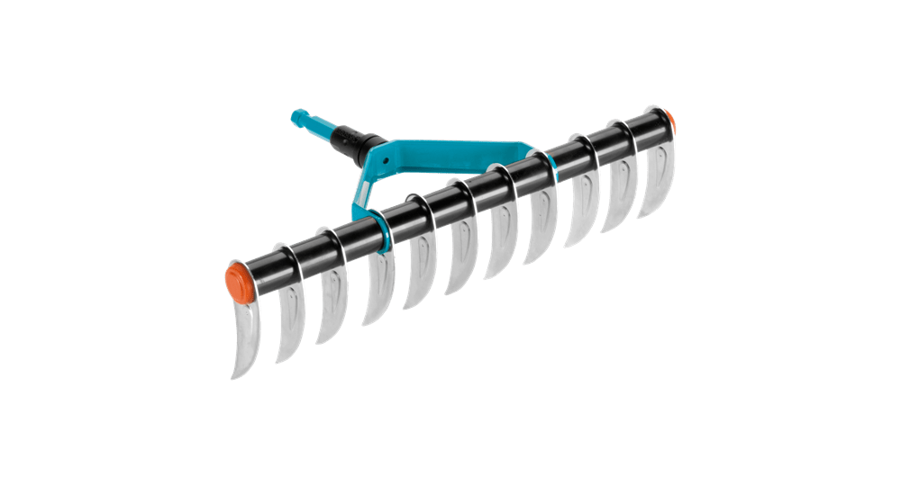 Gardena Combi System Aerator Rake for Lawn Care with Durable Steel Tines