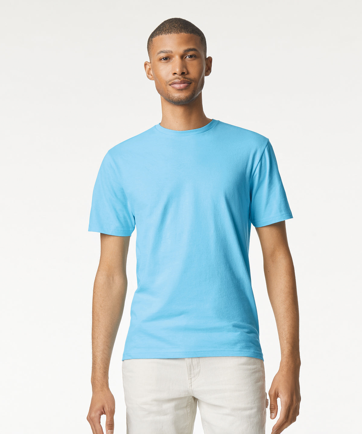 Gildan Softstyle Adult Ringspun T-Shirt Tropical Blue Lightweight Euro Fit