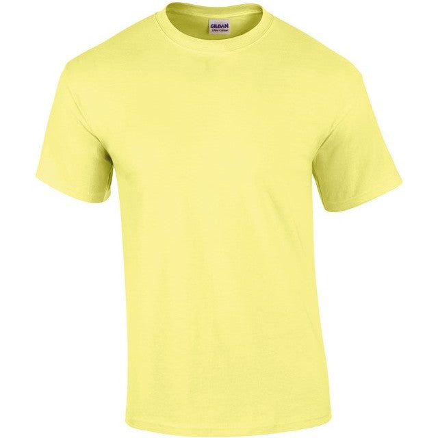 Gildan Ultra Cotton Adult T-Shirt Cornsilk 100% Cotton Classic Fit Durable