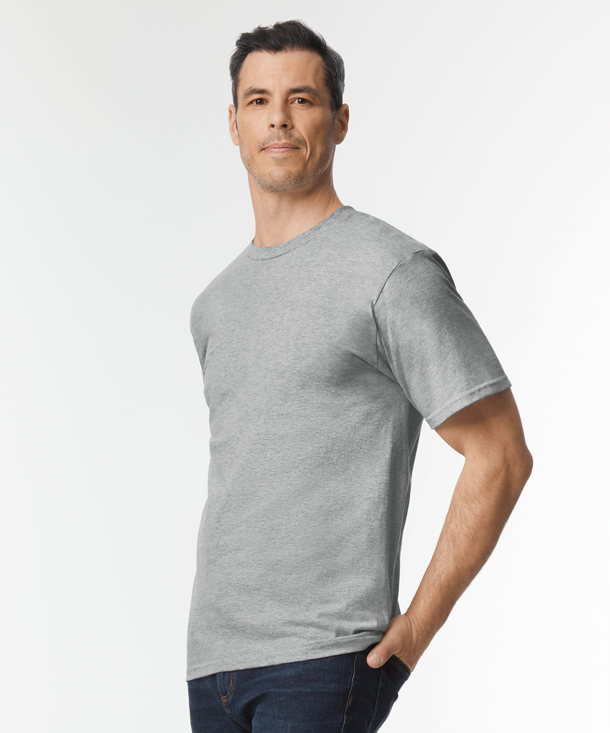 Gildan Hammer Adult T-Shirt Sport Grey Combed Ringspun Cotton Classic Fit
