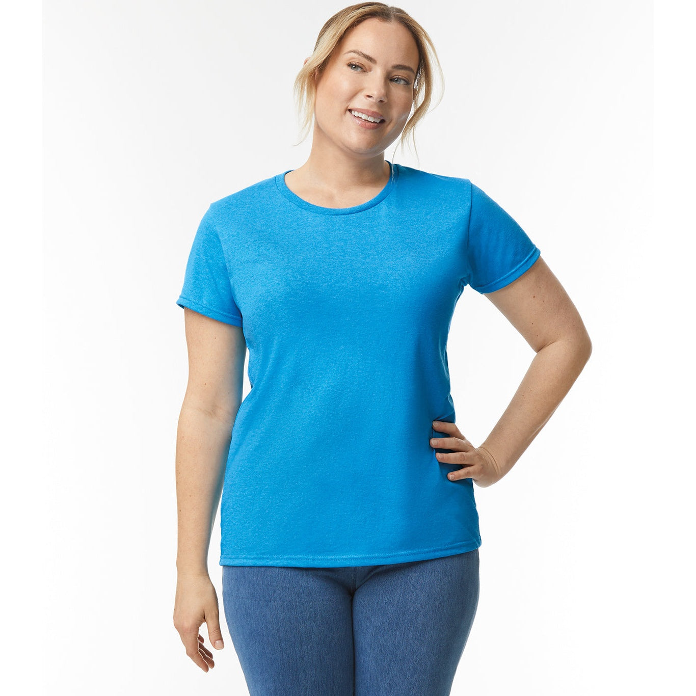 Gildan Heavy Cotton Women's T-Shirt Semi-Fitted Cap Sleeves Various Sizes