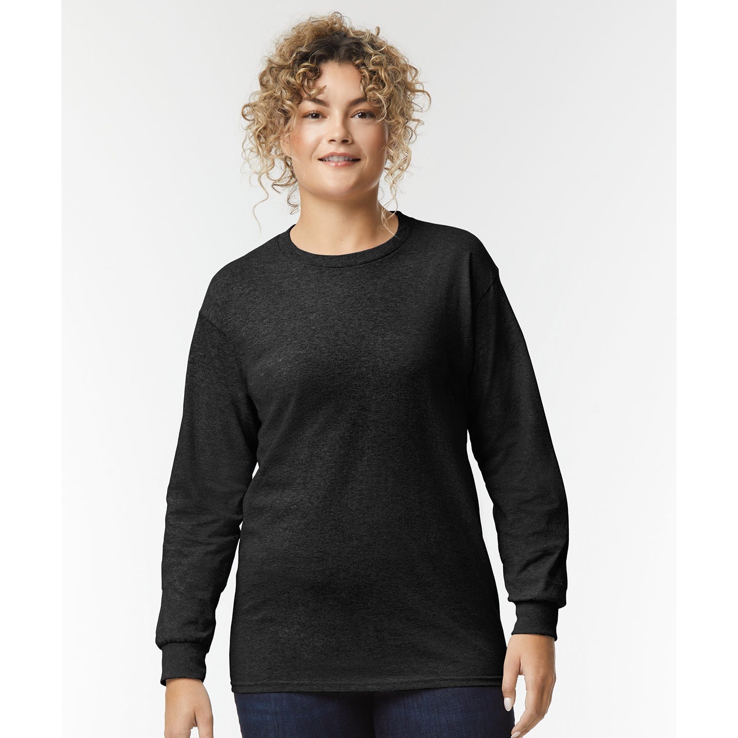 Gildan Ultra Cotton Long Sleeve T-Shirt Black 100% Cotton Classic Fit S-5XL