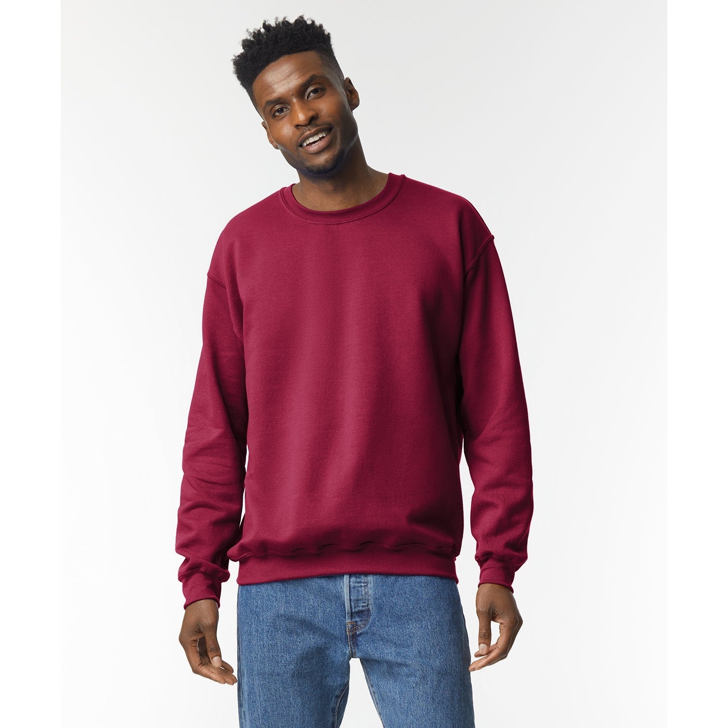 Gildan Heavy Blend Adult Crew Neck Sweatshirt Maroon Soft Comfortable Fit