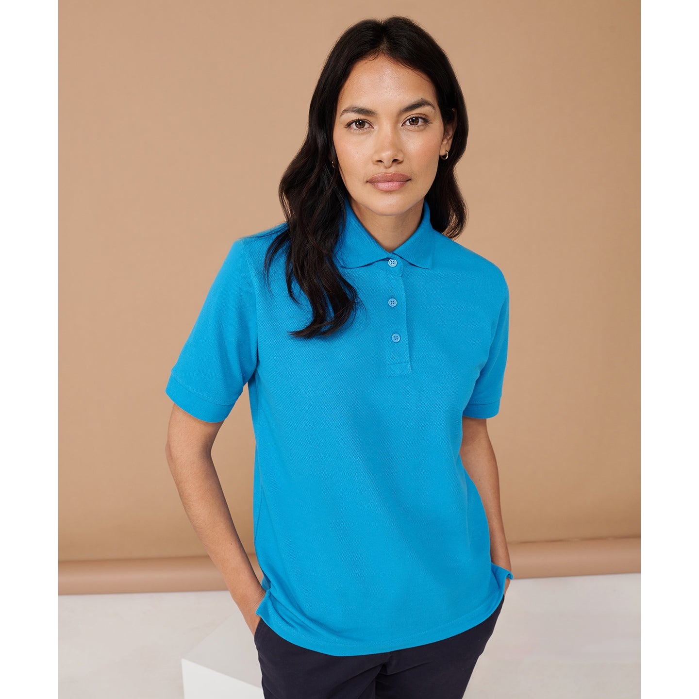 Henbury Women's 65/35 Polo Shirt Modern Fit Washable 60°C Workwear Top