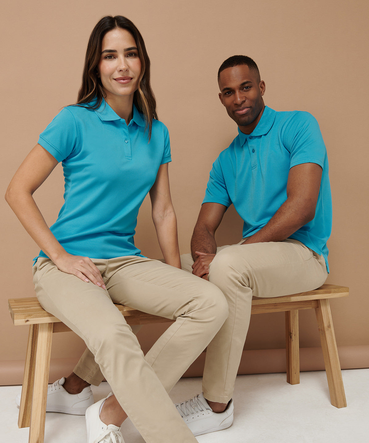 Henbury Coolplus Polo Shirt Turquoise Wicking Performance Micro Piqué XXS-5XL