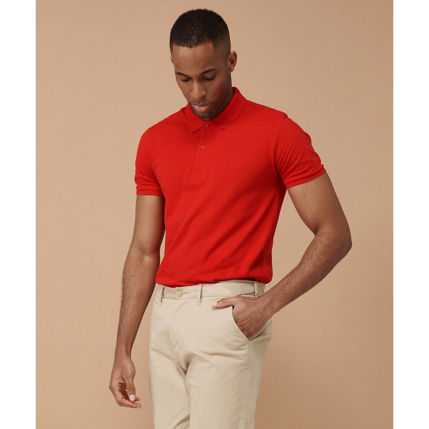 Henbury Stretch Chinos Slim Fit Flex Waistband Cotton Twill Men's Trousers