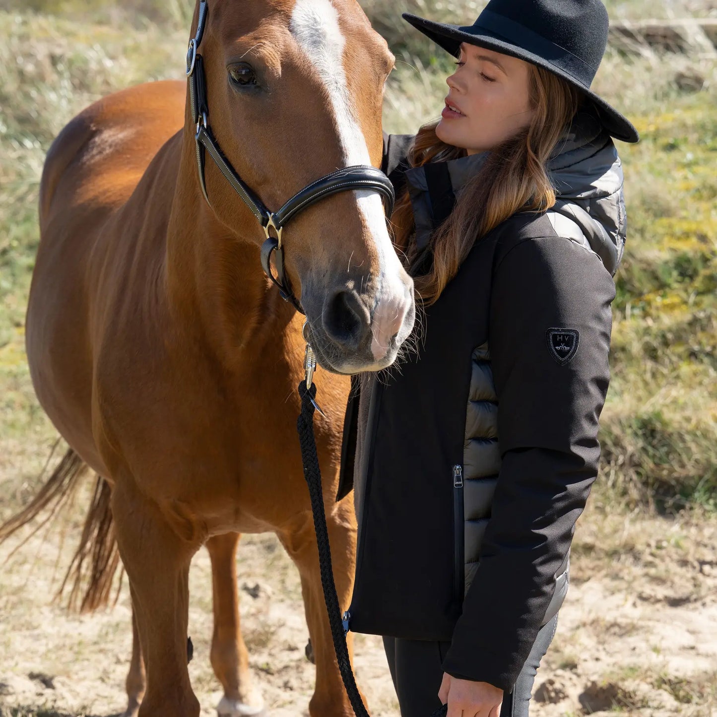 HV Polo Horatia Jacket Padded Windproof Riding With Hood and Zipper Pockets