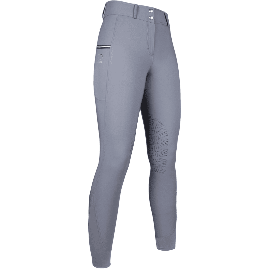 HKM Comfort FLO Style Silicone Knee Patch Riding Breeches for Equestrian