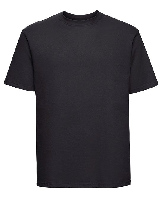 Russell Europe Super Ringspun Classic T-Shirt Black 100% Cotton Comfortable Fit