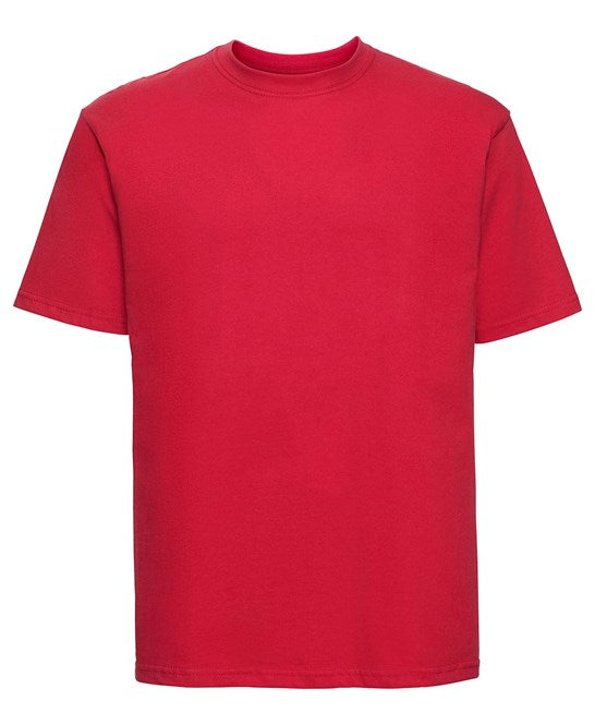 Russell Europe Super Ringspun Classic T-Shirt Classic Red Cotton Sizes XS-4XL