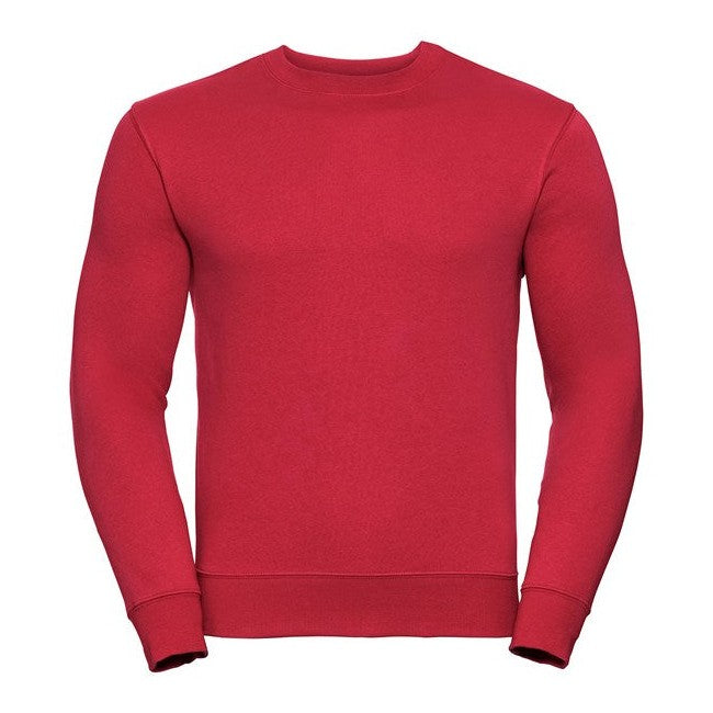 Russell Europe Set-In Sleeve Sweatshirt Classic Red 80% Cotton Comfortable Fit