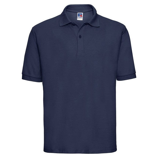 Russell Europe Classic Polycotton Polo Shirt French Navy Soft Comfortable Fit
