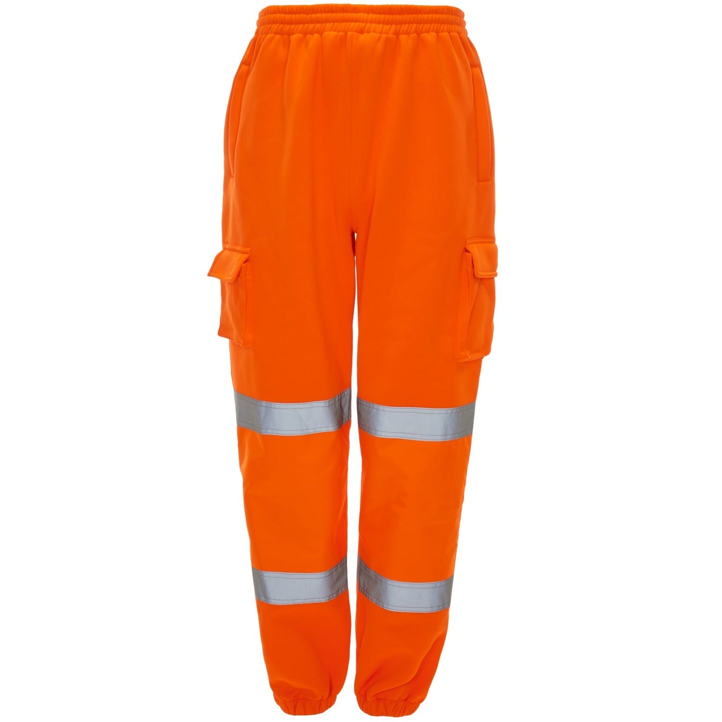 Supertouch Hi Vis Orange Jogging Bottoms with Reflective Tape and Pockets