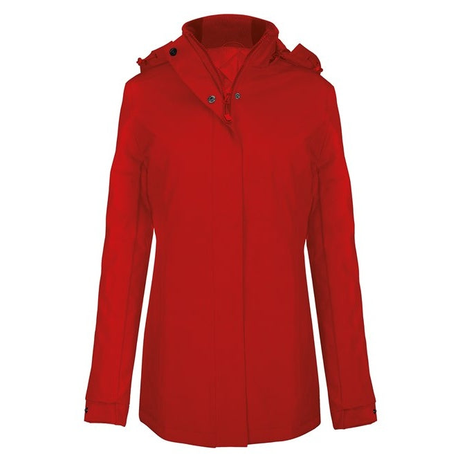Kariban Ladies' Parka with Detachable Hood and Fleece-Lined Collar, XS-2XL