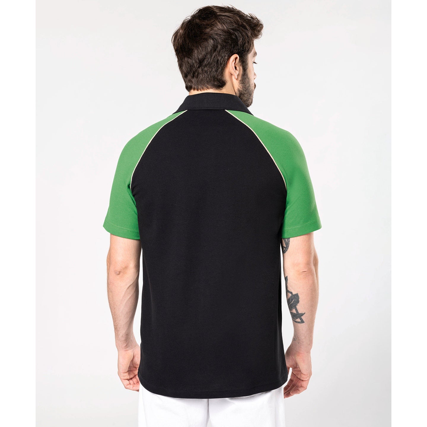Kariban Contrast Polo Shirt 100% Cotton Piqué Ribbed Collar Raglan Sleeves