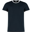 Kustom Kit Fashion Fit Ringer Tee Soft Cotton Contrast Neck Slim Fit XS-2XL