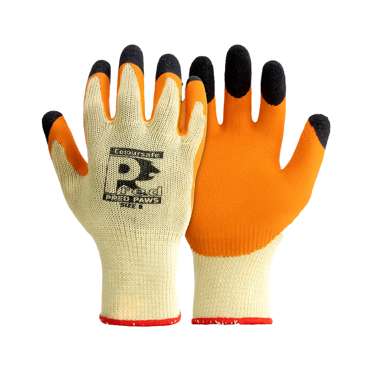 Predator Paws Gloves Polycotton Crinkle Latex Coating Sizes 7 to 11 EN Standards