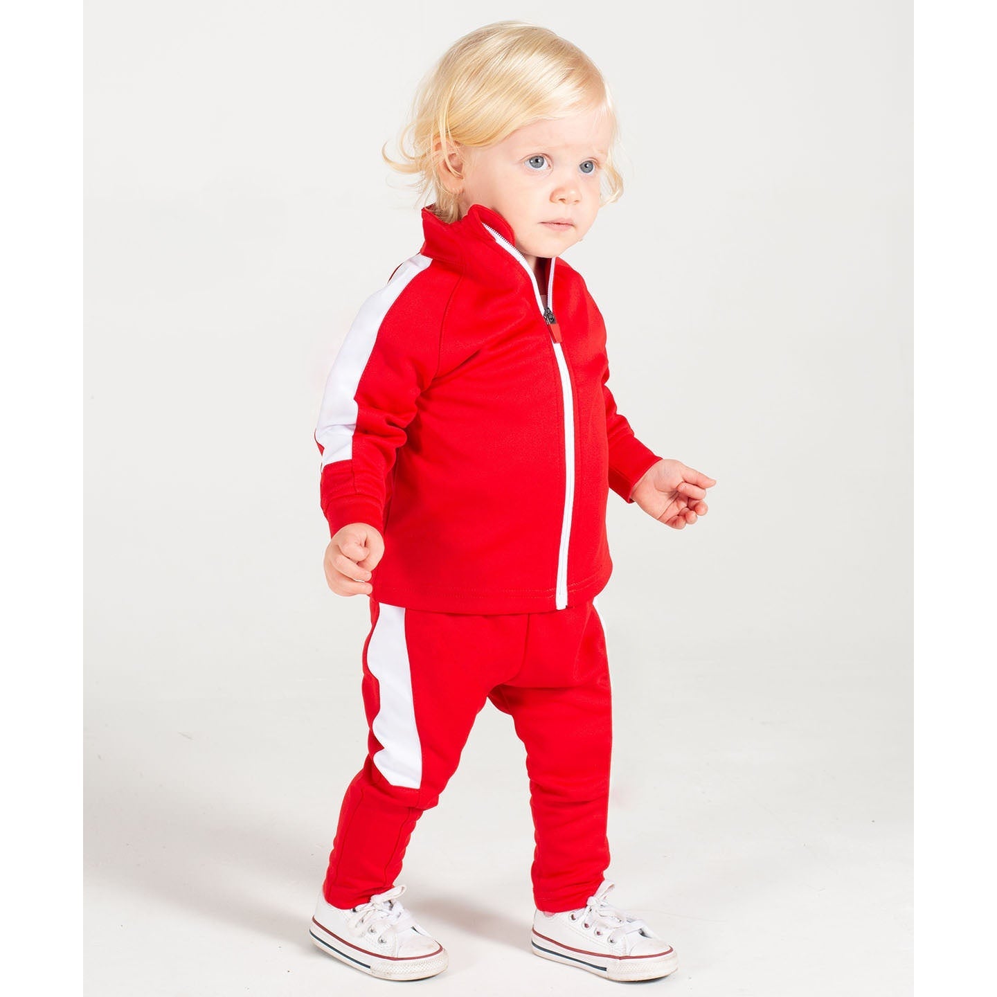 Larkwood Kids Track Bottoms Contrast Panels Elasticated Waistband Sportswear