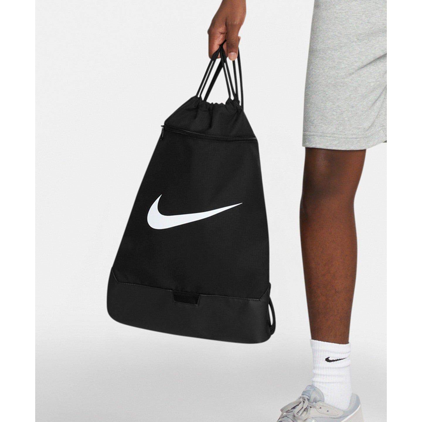 Nike Brasilia Drawstring Gym Sack 18L Lightweight with Zipped Pocket