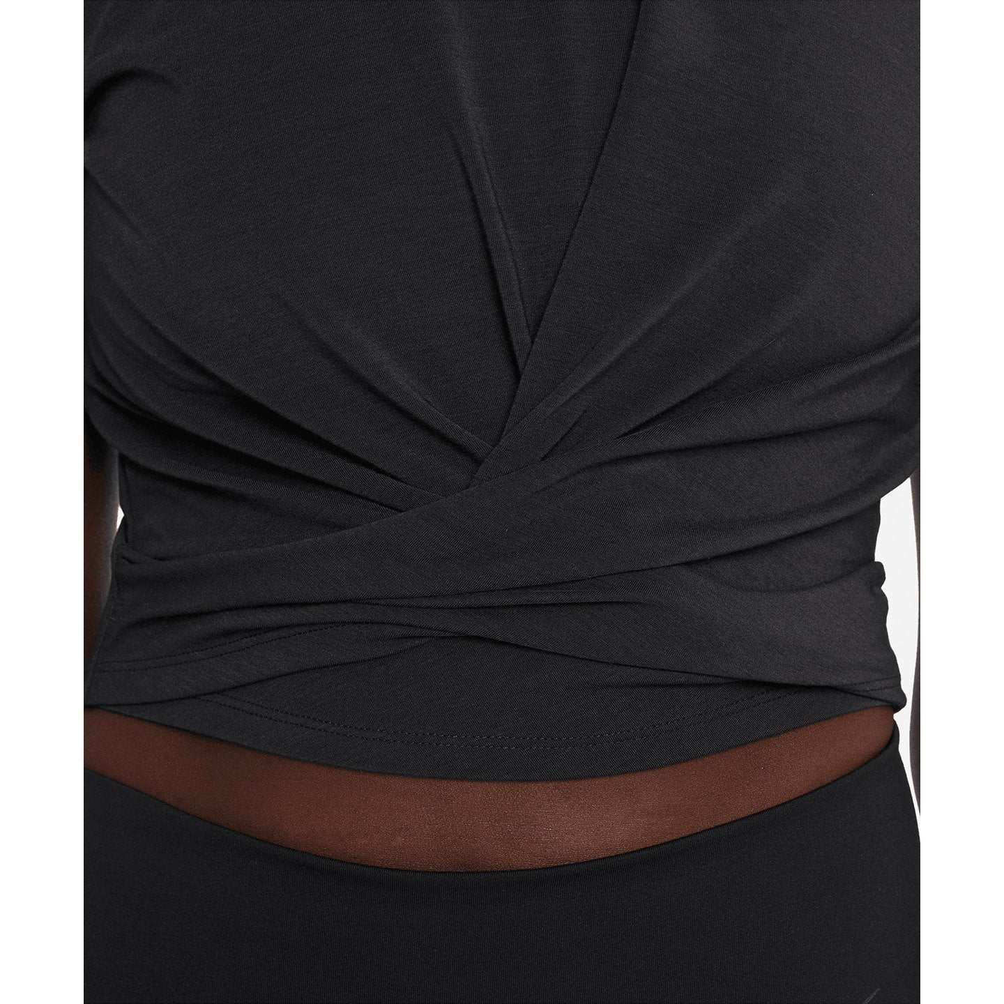 Nike Women's One Luxe Dri-FIT Short Sleeve Twist Top, Soft & Stretchy