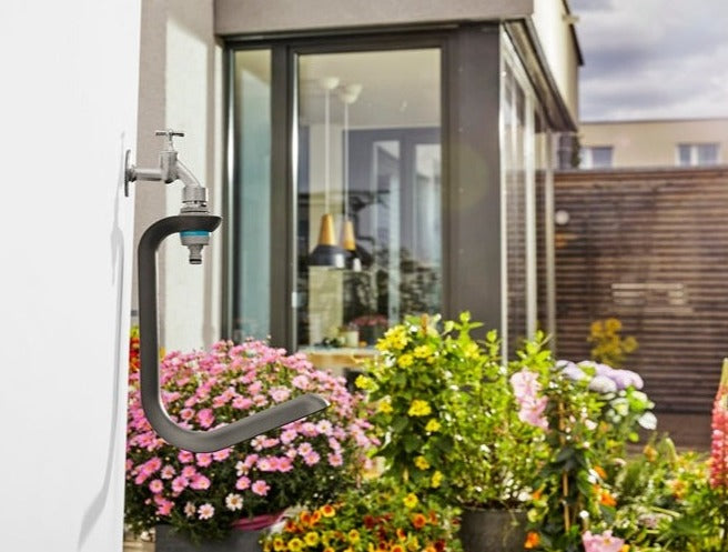 Gardena Liano TapFix Hose Storage for Easy Connection and Damage-Free Setup