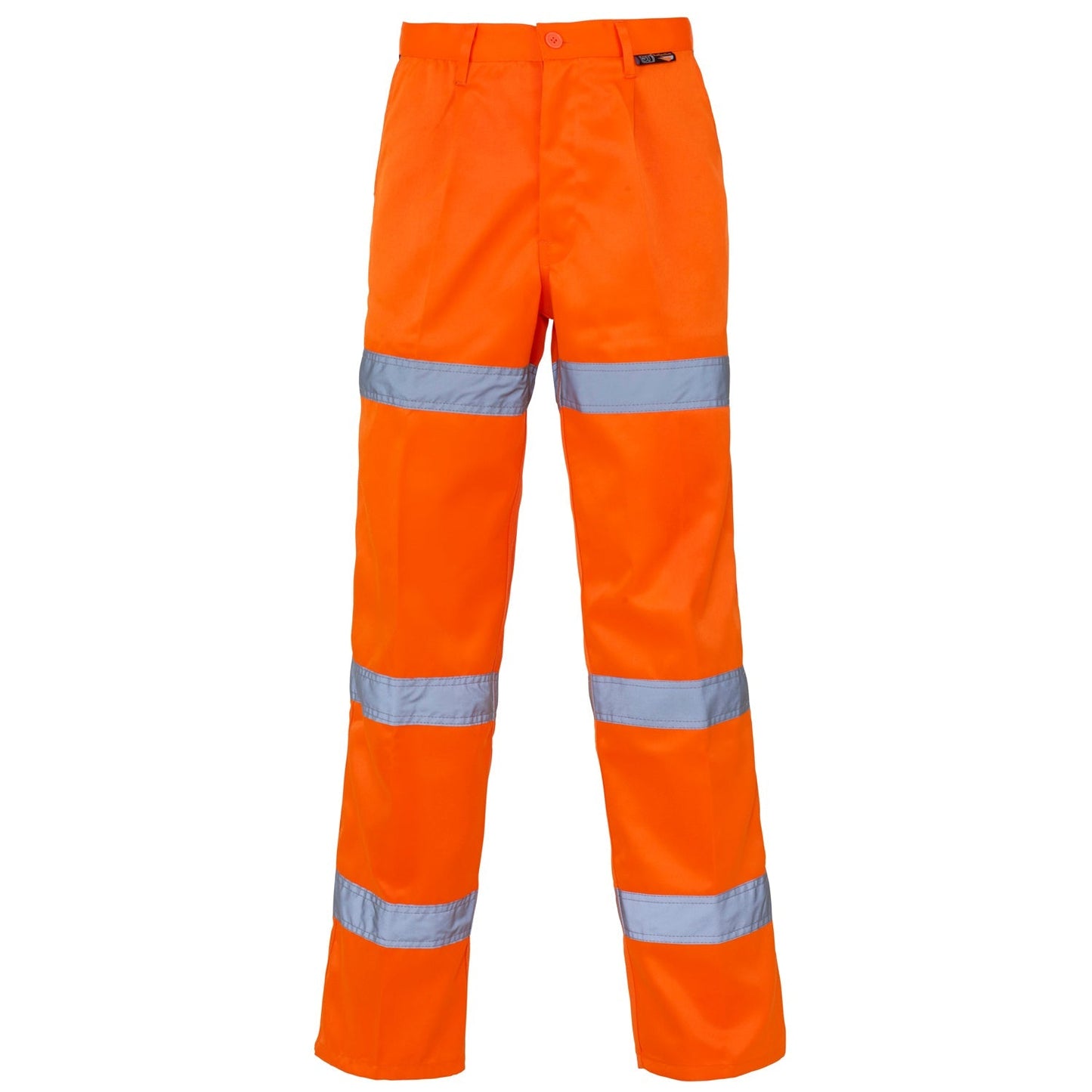 Supertouch Hi Vis Orange Polycotton Trousers 3 Band Reflective Construction