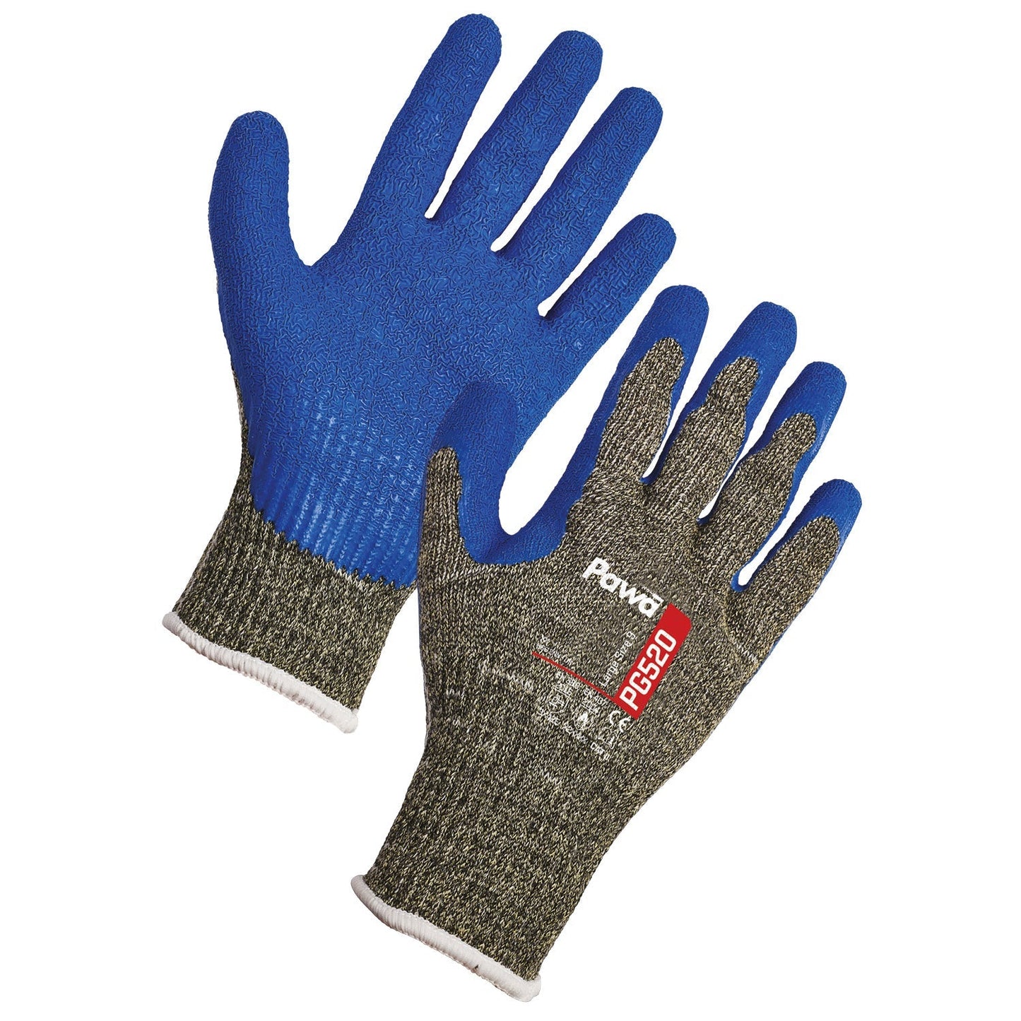 Pawa PG520 Kevlar Cut Resistant Gloves High Grip Heat Resistant Black/Blue