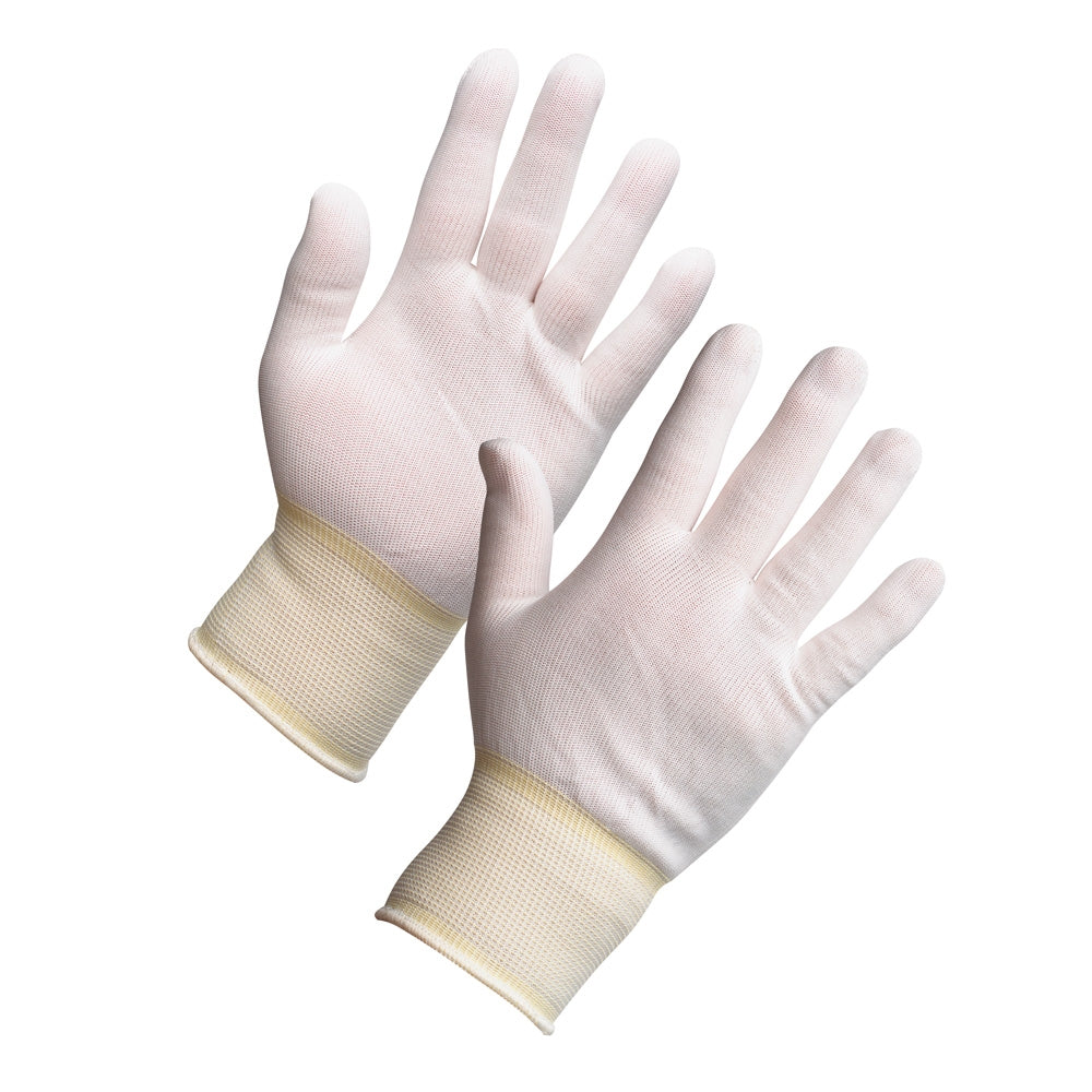 Supertouch Polyliner Gloves Lightweight Breathable Polyester Knit Wrist 10 Pairs