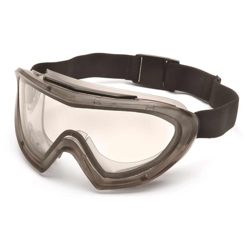 Pyramex Capstone Dual Lens Safety Goggles Anti-Fog Scratch Resistant Grey