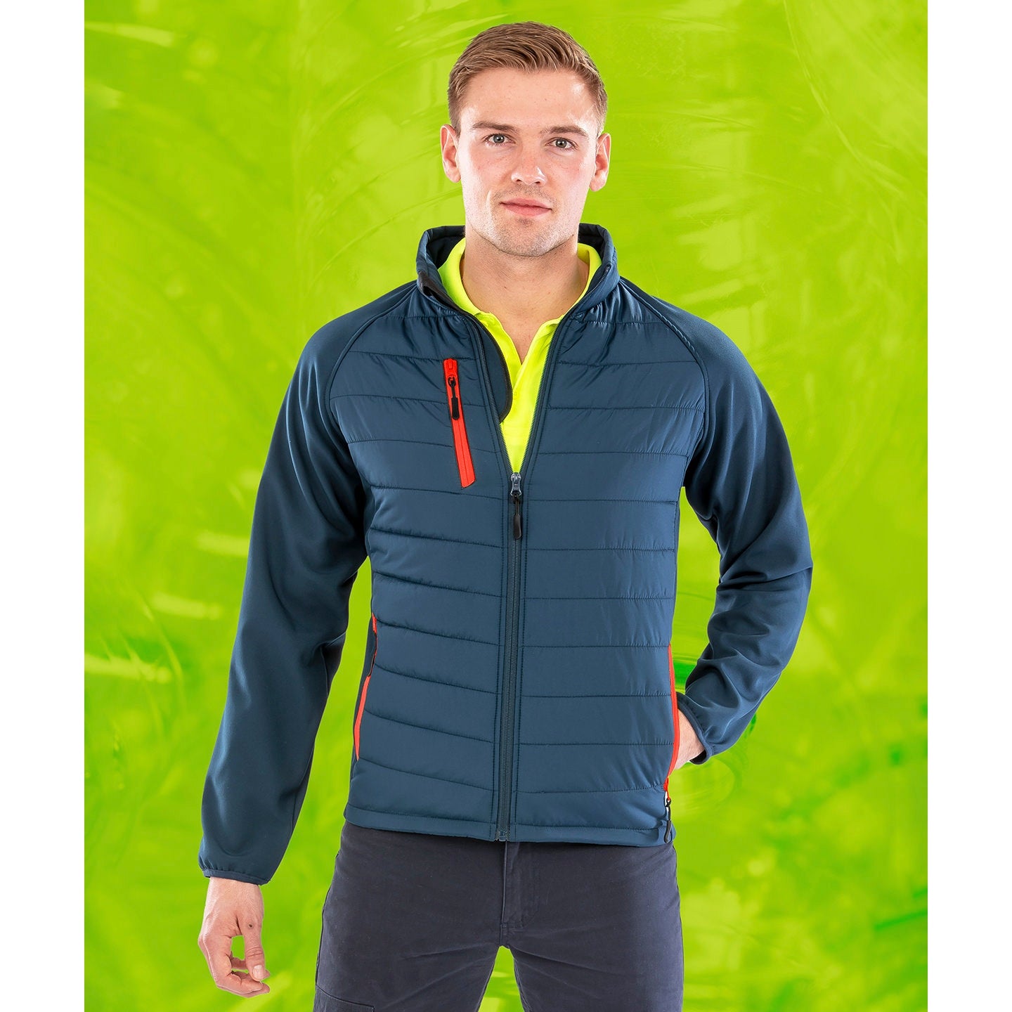 Result Recycled Compass Padded Softshell Jacket Showerproof Windproof Warm