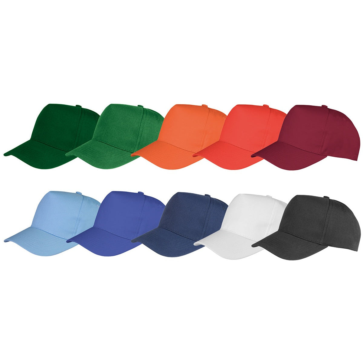 Result Headwear Boston Junior Polycotton Cap 65/35 5 Panel Kids Sports Hat
