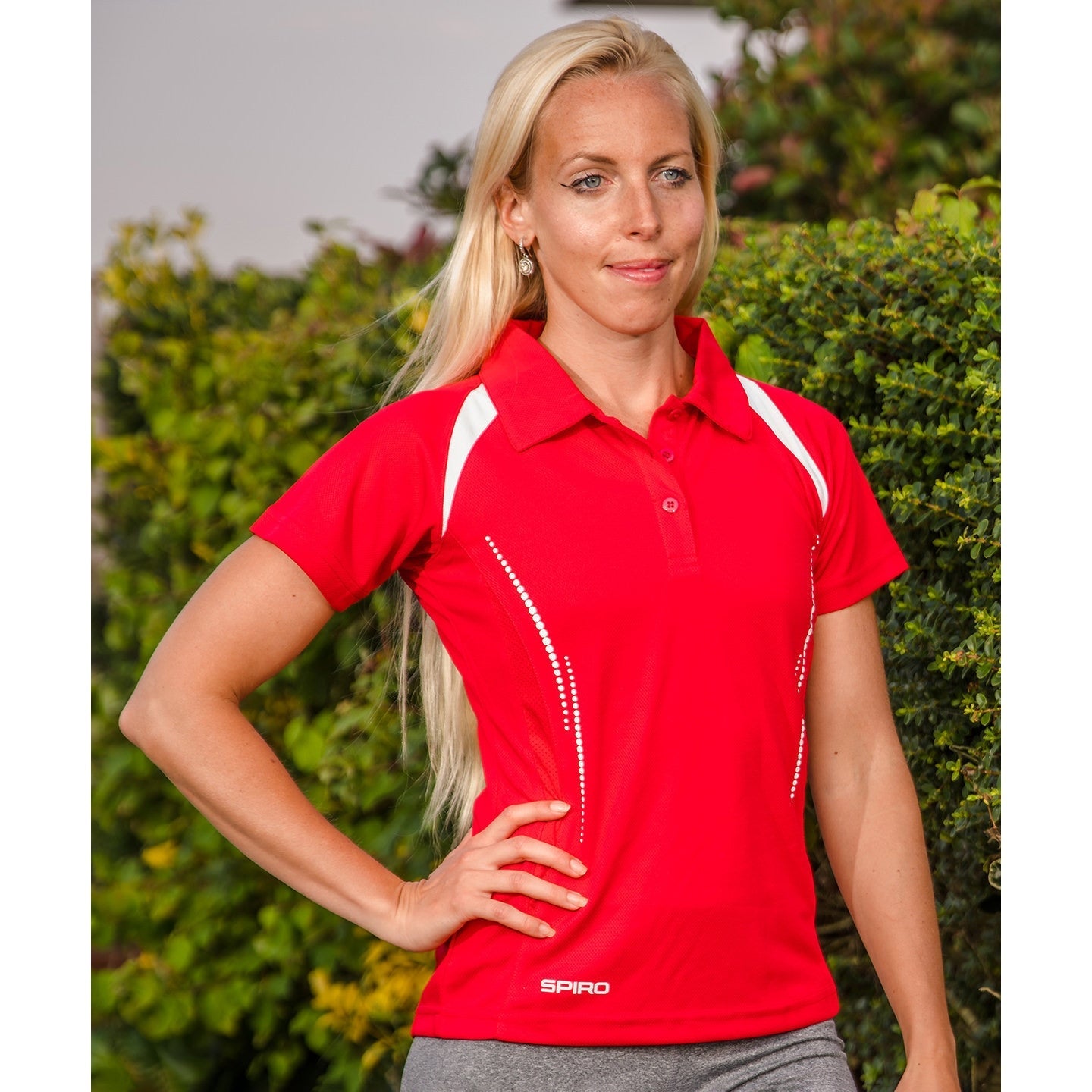 Spiro Women's Team Spirit Polo Cool-Dry Lightweight Breathable Sport Top