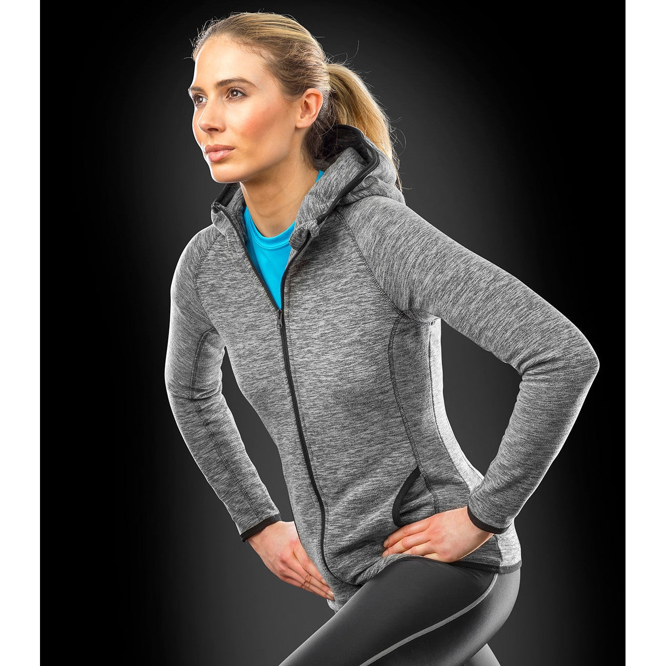 Spiro Women's Microfleece Hoodie Quick-Dry Breathable Stretch Comfort XS-2XL