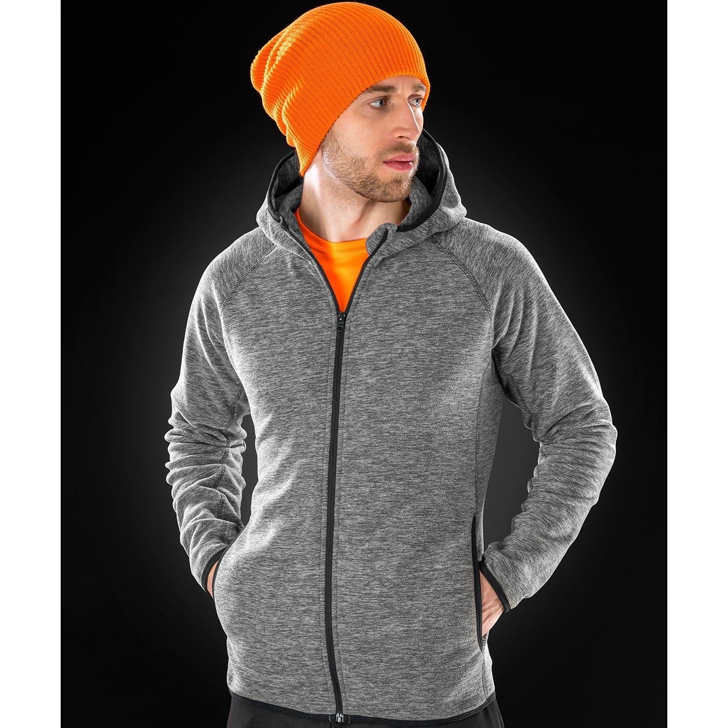 Spiro Microfleece Hoodi Quick-Dry Breathable Stretch Fabric Full-Zip Jacket