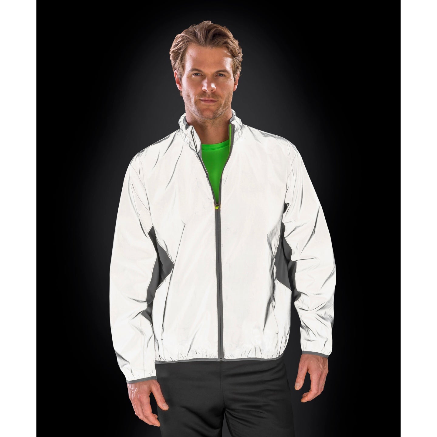 Spiro Luxe Hi-Vis Reflective Jacket Windproof Showerproof EN ISO20471 Class 2
