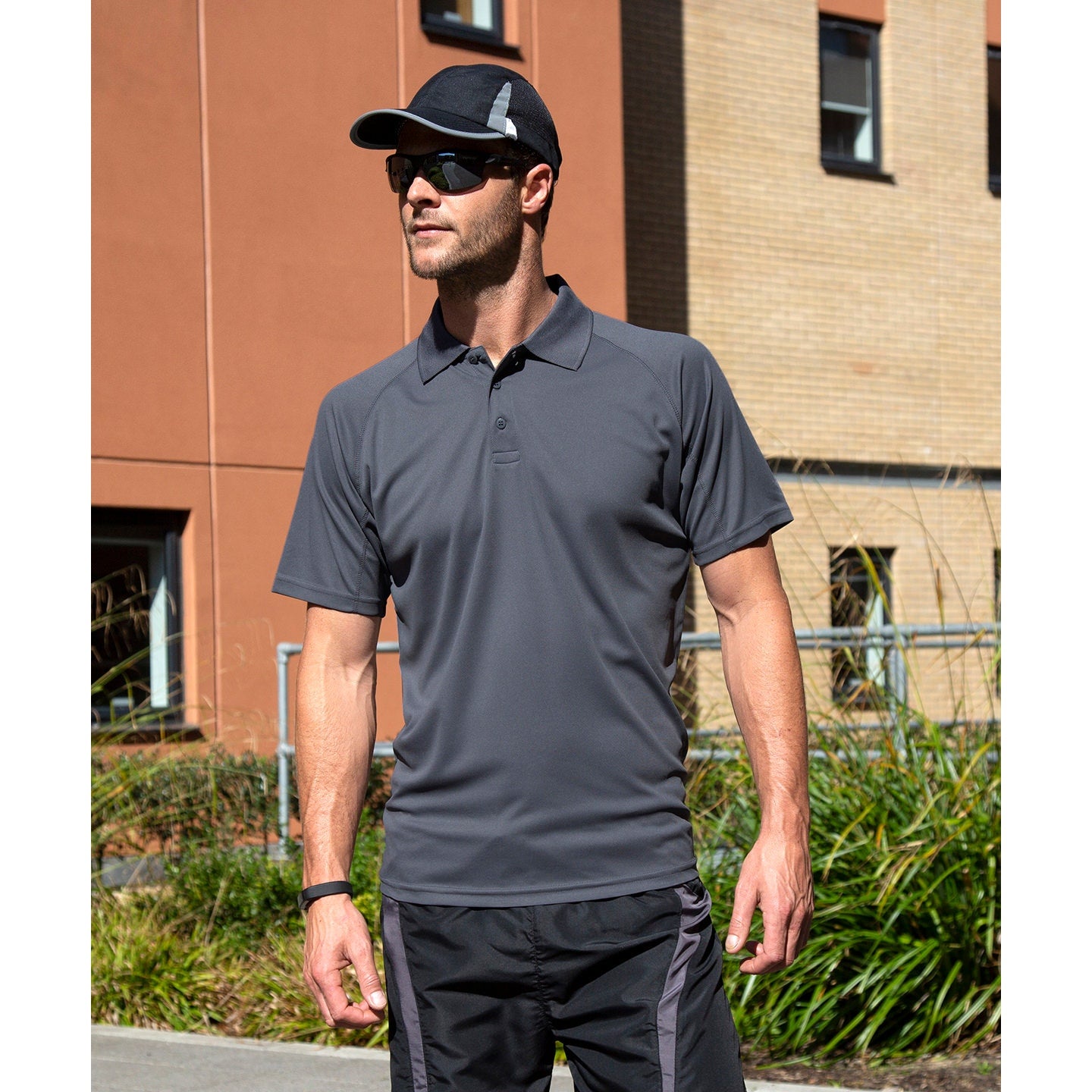 Spiro Performance Aircool Polo Shirt Grey Quick-Dry Breathable Soft Mesh