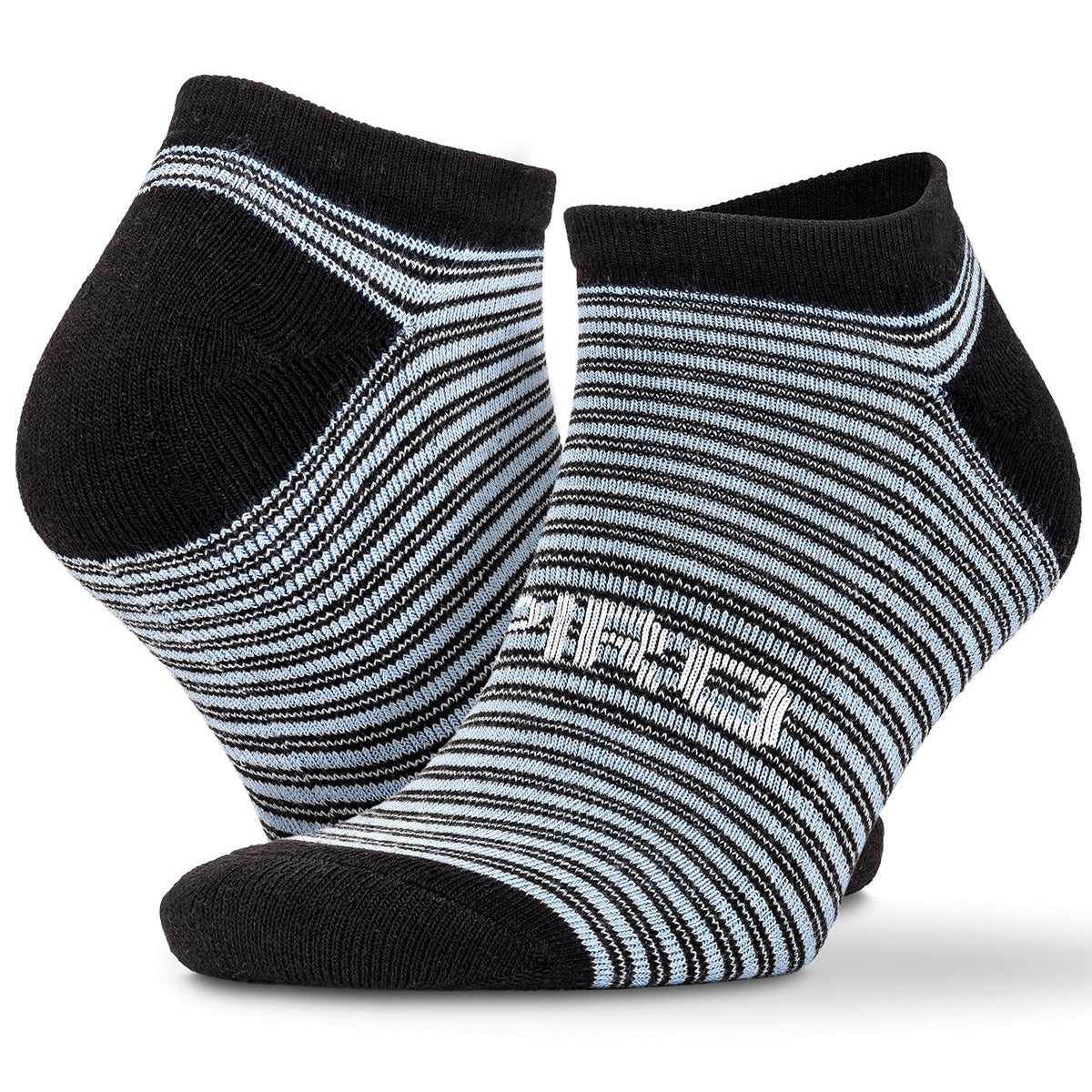 Spiro 3-Pack Mixed Stripe Sneaker Socks Antibacterial Coolmax Low Cut