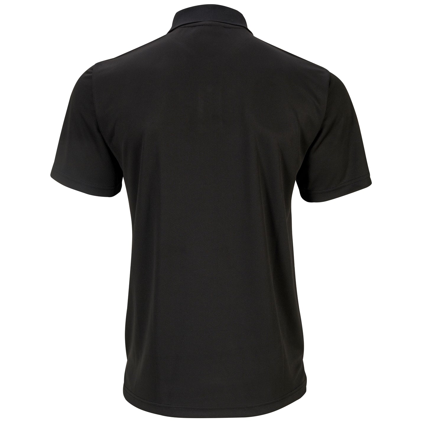 Supertouch Black Bird Eye Polo Shirt Moisture-Wicking Lightweight Breathable