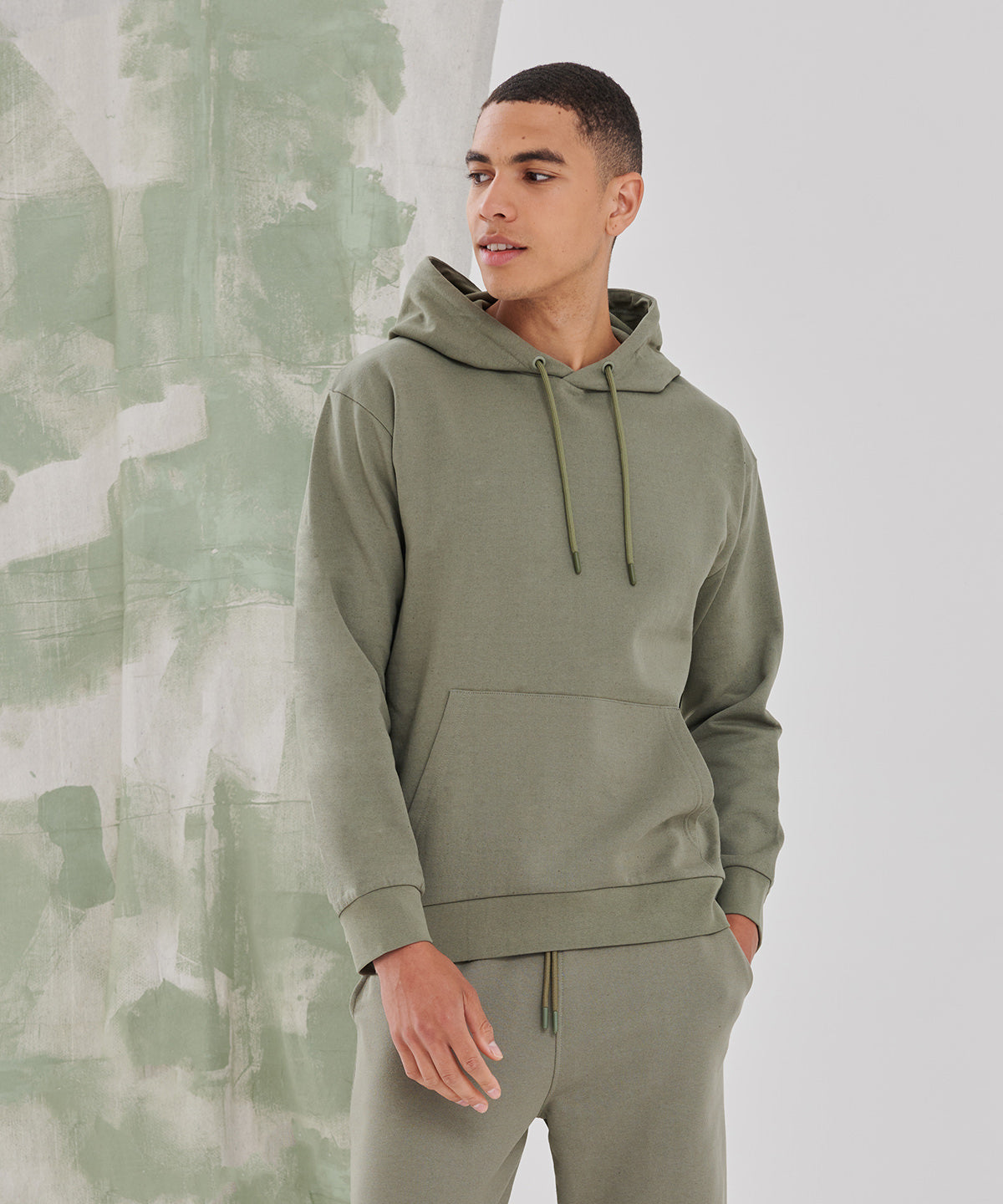 Sf Unisex Sustainable Fashion Hoodie Eco-Friendly Curved Hem Recycled Materials