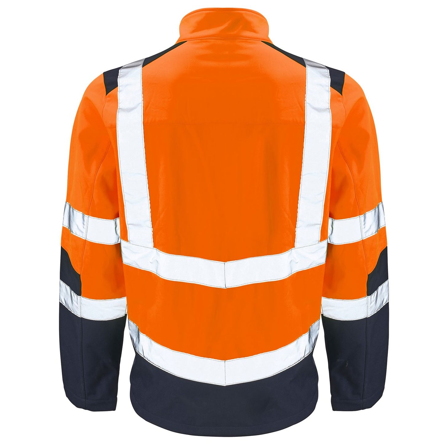 Supertouch Hi Vis 2 Tone Orange Softshell Jacket Breathable Reflective Safety