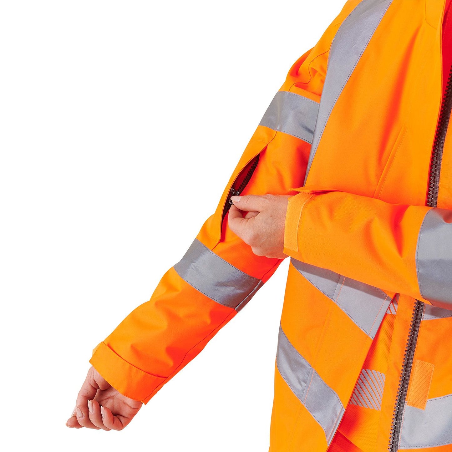 Supertouch Ladies Hi Vis Orange Kamela Padded Jacket Water-Resistant Comfort