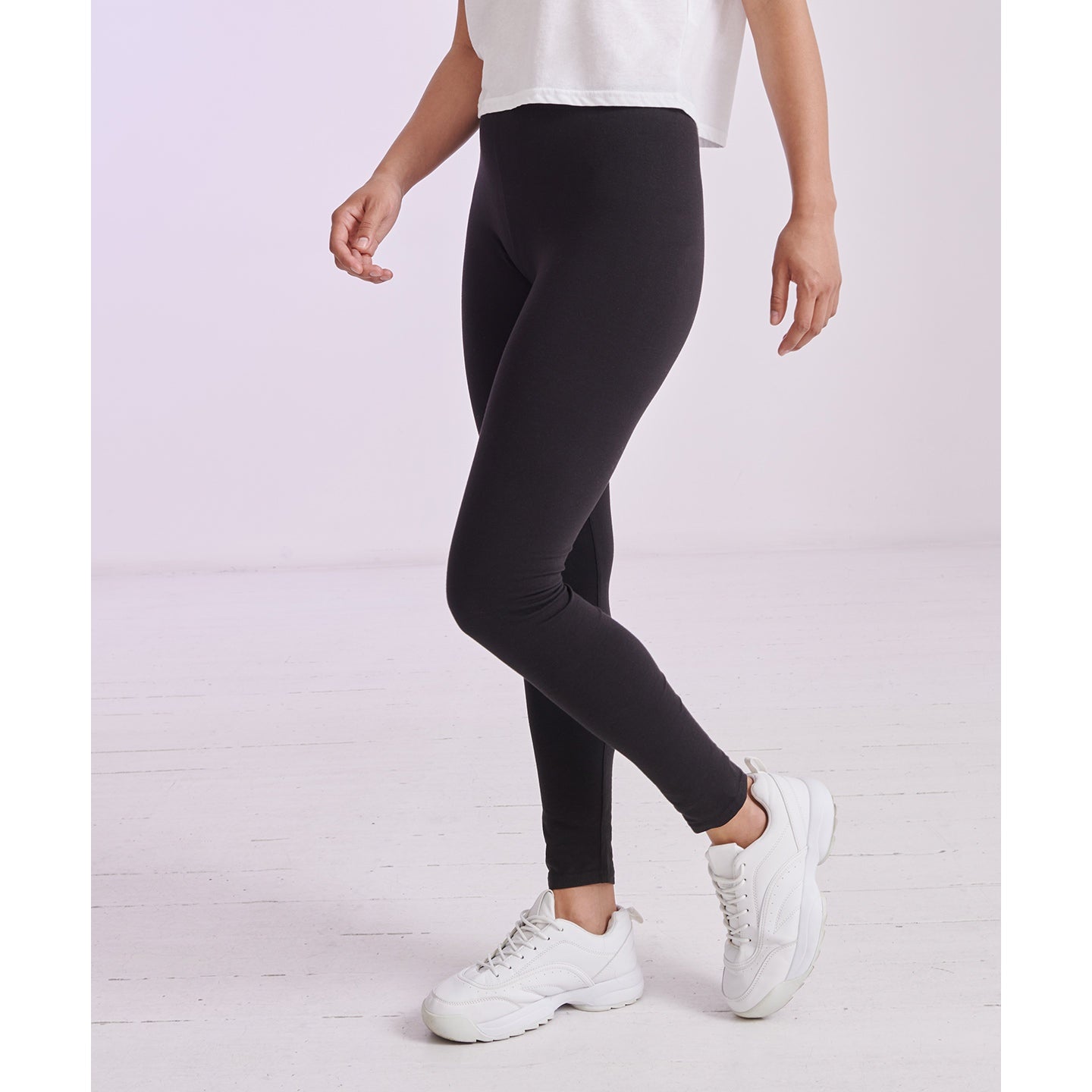 Sf Women's Stretch Leggings with Elasticated Waist, Seamless Design, Vegan