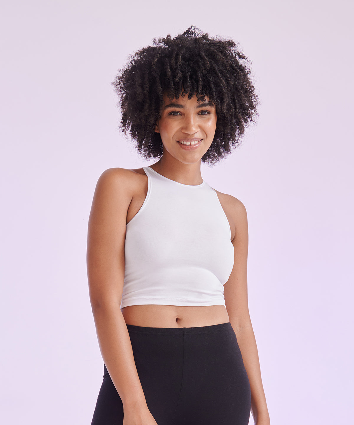 Sf Women's Sleeveless Cropped Top Fitted Neckline Vegan Certified Fashion