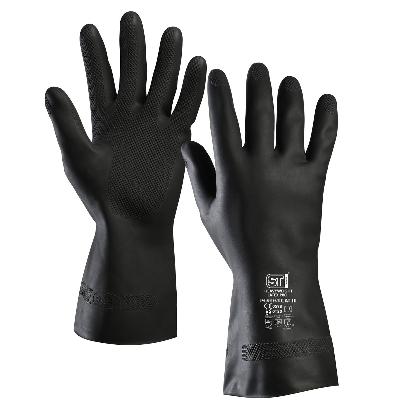 Supertouch Heavyweight Latex Pro Chemical Gloves 33cm Anti-Slip Grip 1 Pair