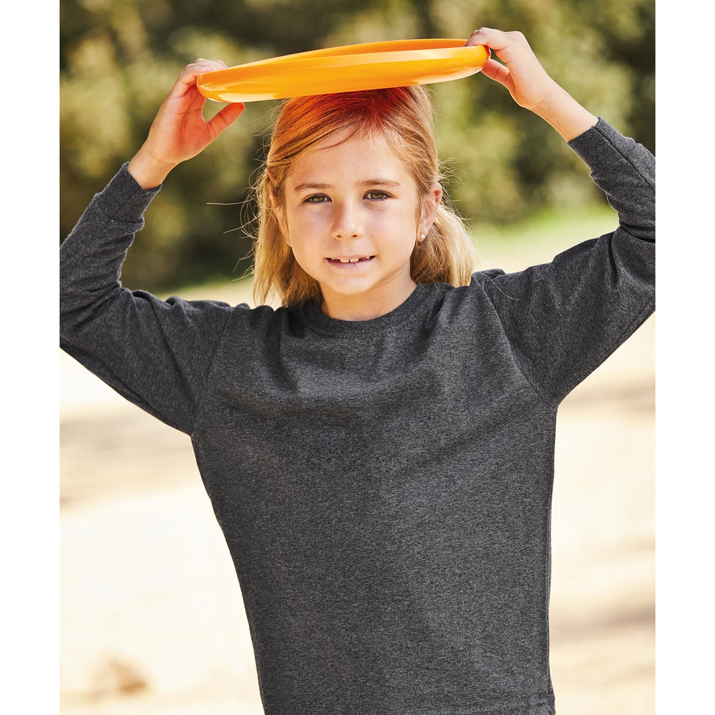 Fruit Of The Loom Kids Long Sleeve T-Shirt Cotton Crew Neck Various Colours